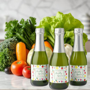 Plaatselijk geteelde Baby shower van de landbouwma Sparkling Wijnetiket