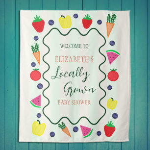 Plaatselijk geteelde Baby shower van de landbouwma Wandkleed