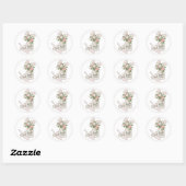 Plaatselijk geteelde boeren markt bloesems ronde sticker (Vel)