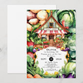 Plaatselijk geteelde boeren markt verjaardag kaart (Voorkant / Achterkant)