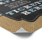 PLAATSEN VAN HET luierverkeer UW TICKETS HIER-teke Poster (Hoek)