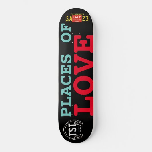 PLAATSEN VAN LIEFDE Skateboard (Voorkant)