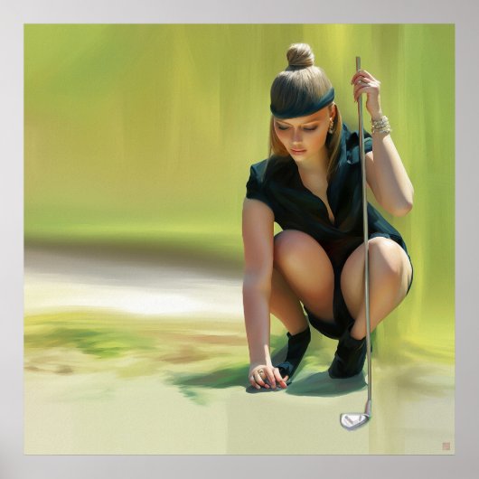 Plaatsing - Golf Canvas Art Print (Voorkant)