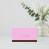 Plaatskaarten met roze en bruine bruiloft plaatskaartje (Staand voorkant)