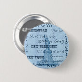 Plaatst New York Ronde Button 5,7 Cm (Voorkant /achterkant)