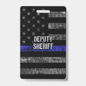 Plaatsvervangend Sheriff Distress Flag Badge (Back)