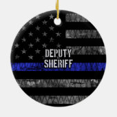 Plaatsvervangend Sheriff Distress Flag Keramisch Ornament (Achterkant)