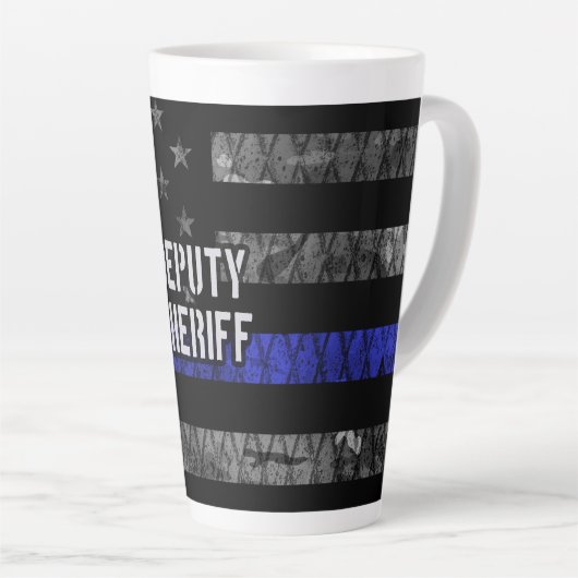 Plaatsvervangend Sheriff Distress Flag Latte Mok (Rechterhoek)