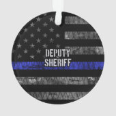 Plaatsvervangend Sheriff Distress Flag Ornament (achterkant)