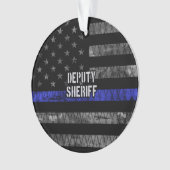 Plaatsvervangend Sheriff Distress Flag Ornament (voorkant)