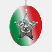 Plaatsvervangend Sheriff's Star Badge Keramisch Ornament (Rechts)