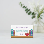 plaatsvervanger | Docent | Tutor Witte Visitekaart Visitekaartje (Staand voorkant)