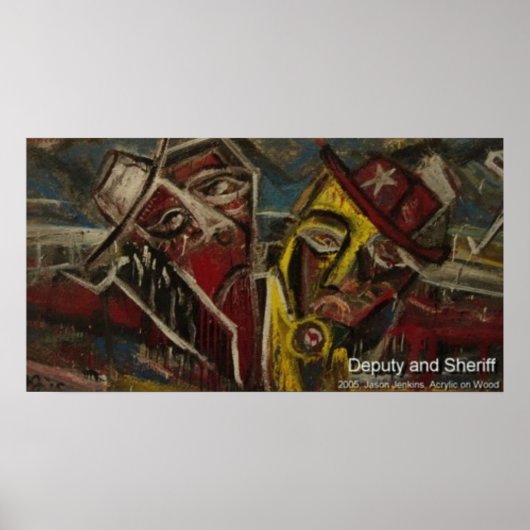 Plaatsvervanger en sheriff poster (Voorkant)