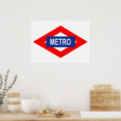 Placa de Metro de Madrid Poster (Keuken)