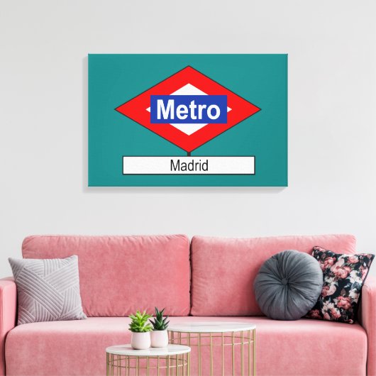 Placa Metro Madrid Canvas Afdruk (Insitu (Woonkamer))