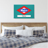Placa Metro Madrid Canvas Afdruk (Insitu (Slaapkamer))