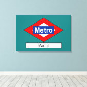 Placa Metro Madrid Canvas Afdruk (Insitu (Houten vloer))