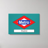 Placa Metro Madrid Canvas Afdruk (Voorkant)