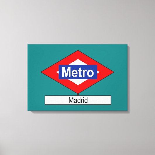 Placa Metro Madrid Canvas Afdruk (Voorkant)