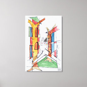 Place Dauphine Ile de la Cite, Parijs Canvas Afdruk