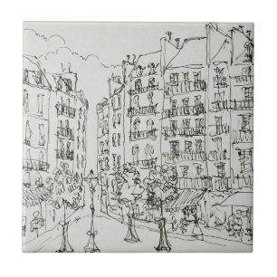 Place Dauphine, Ile de la Cite   Parijs, Frankrijk Tegeltje