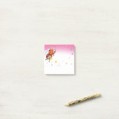 Place de bloc de note de post-it de coccinelle de (Sur un bureau)