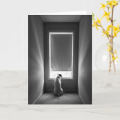 Place de la fumée (chien par fenêtre) Carte de voe (Fleur jaune)