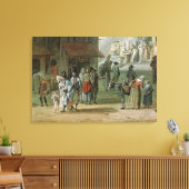 Place de l'Apport-Paris in Front Canvas Afdruk (Insitu (Woonkamer))