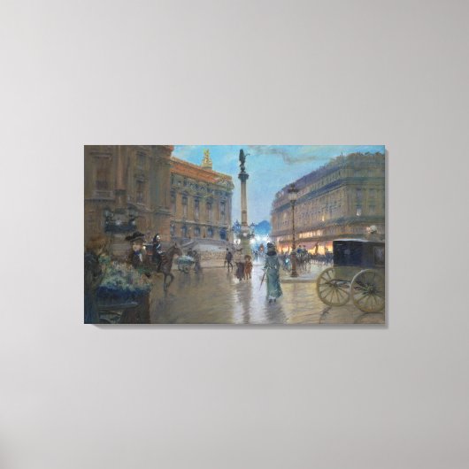 Place de L'Opera, Parijs Canvas Afdruk (Voorkant)