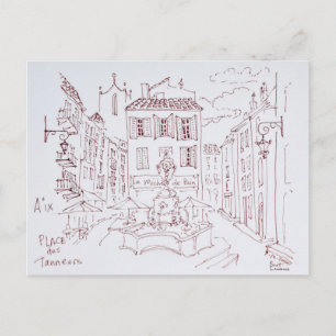 Place des Tanneurs   Aix en Provence, Frankrijk Briefkaart