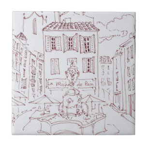 Place des Tanneurs Aix en Provence, Frankrijk Tegeltje