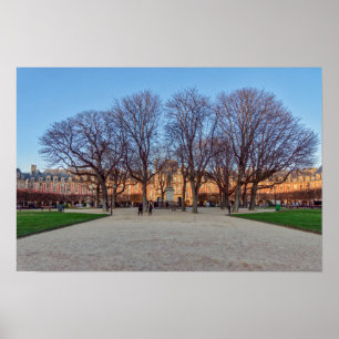 Place des Vosges in Parijs - Frankrijk Poster