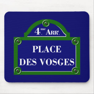Place des Vosges, Paris Street Sign Muismat