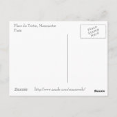 Place du Tertre, Parijs Briefkaart (Achterkant)