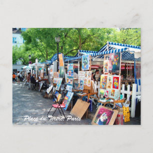Place du Tertre, Parijs Briefkaart