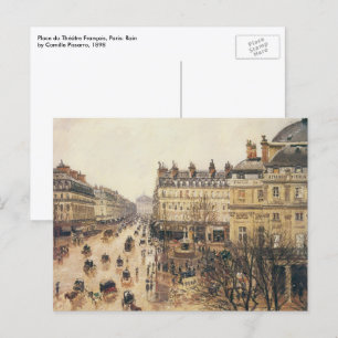 Place du Théâtre Français, Parijs Regen door Pissa Briefkaart