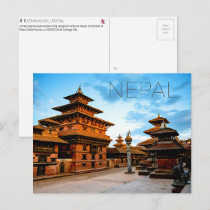 Place Durbar, Kathmandu, Népal Carte Postale de Vo