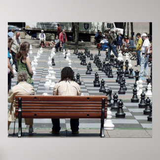 Place Émilie-Gamelin in Montreal, Chess in Park Poster
