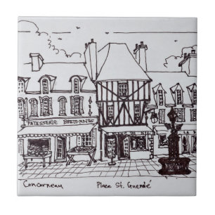 Place Saint-Guenole, Concarneau Bretagne Tegeltje