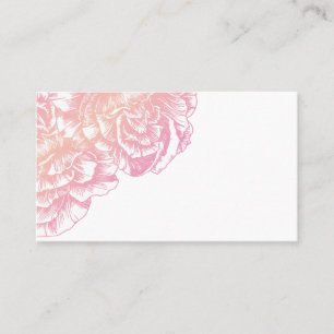 Placement 311 Le Plush Fleur Carte de Place Rose Crémeuse