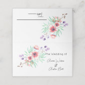 Placement Anémones rose et violet Nom de la carte Place (Extérieur déplié)