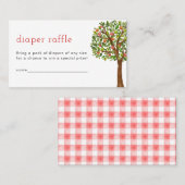 Placement Apple Diaper Carte Raffle Apple de mon bébé oeil (Devant / Derrière)