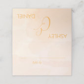 Placement Apricot Aquarelle Mariage Numéro de table Carte de (Extérieur déplié)