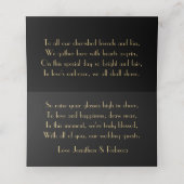 Placement Art Déco Elégante table de mariage Carte de lieu (Intérieur déplié)