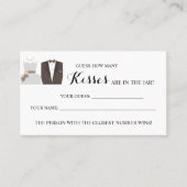 Placement B & G Combien de baisers Fête des mariées carte de (Devant)