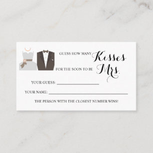 Placement B & G Combien de baisers pour Mme Shower carte de 