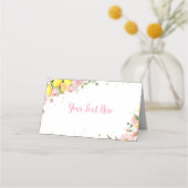 Placement Baby shower citron Carte de place Anniversaire (Dos)
