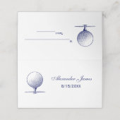 Placement Bal de golf sur la carte Escort Carte Place bleu (Extérieur déplié)