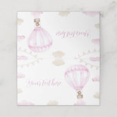 Placement Ballotte à air chaud rose Anniversaire Carte de la (Extérieur déplié)