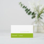 Placement Bannière verte Apple :: Carte de siège invité (Debout devant)